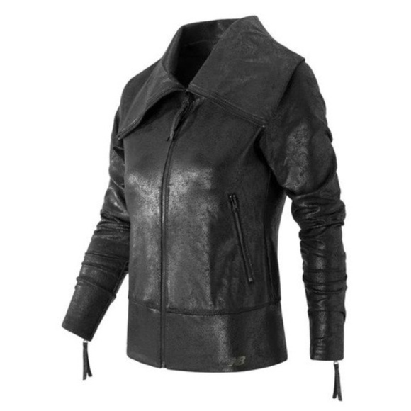 *Host Pick*  NEW BALANCE Shadow Faux Leather Jacket - Picture 1 of 11